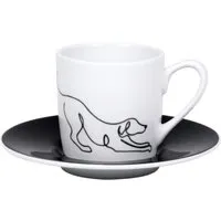 Könitz Könitz Espressotasse mit Untersetzer "Hommage á Picasso - Le Chien" 85 ml aus Porzellan – Produktbild 1 von 1