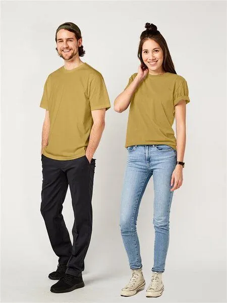 KAYA&KATO KAYA&KATO T-Shirt PORTO 2.0 unisex, Senfgelb, – Produktbild 2 von 3