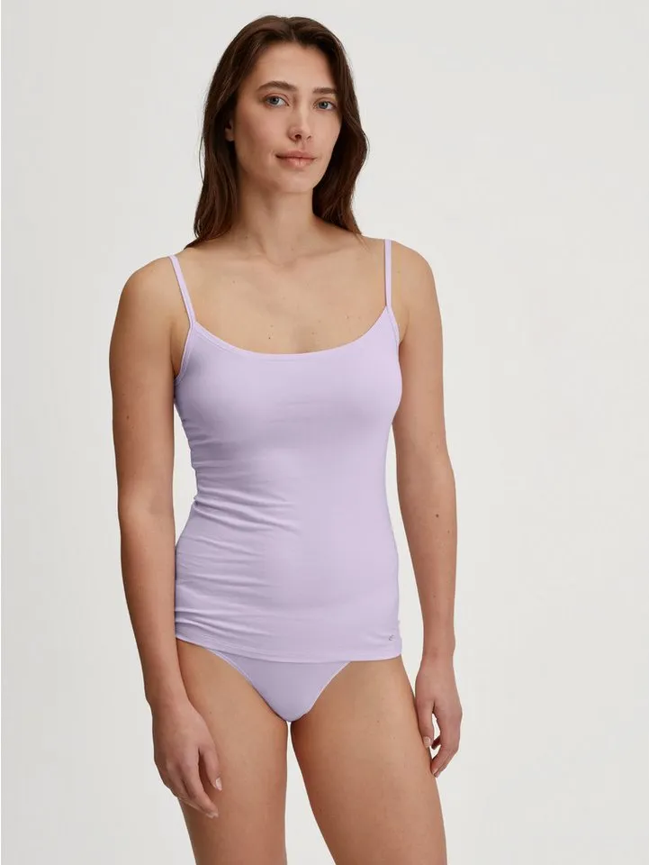 CALIDA CALIDA Unterhemd Natural Comfort Baumwoll-Mix, Single Jersey Qualität, weich, elastisch, pillingarm, Lila, – Produktbild 1 von 5