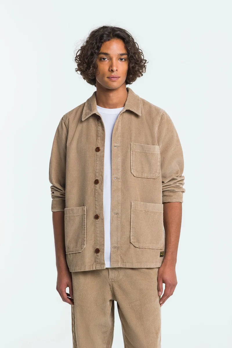 Kings Of Indigo Kings of Indigo Herren vegan Overshirt Duncan Silbernerz Beige, Beige, – Produktbild 1 von 1