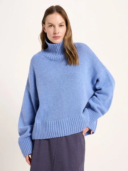LANIUS LANIUS Oversized Pullover, Light blue melange, – Produktbild 2 von 4