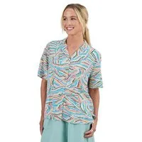 Brava Fabrics Brava Fabrics Kurzarm-Bluse Messy Stripes Aloha – Produktbild 1 von 1