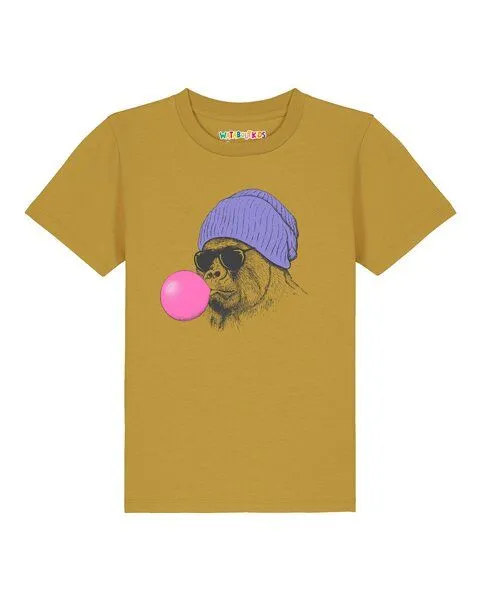 watabout.kids watabout.kids T-Shirt Kinder Gorilla Kaugummi, Ochre, – Produktbild 1 von 2