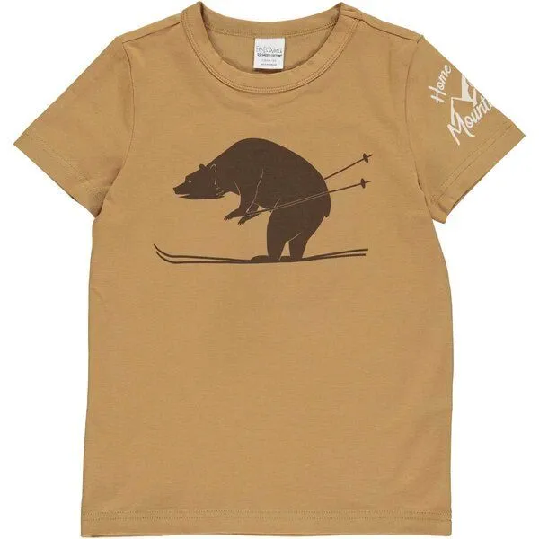 Fred's World by Green Cotton Fred's World by Green Cotton T-Shirt Bär, Camel, – Produktbild 1 von 1
