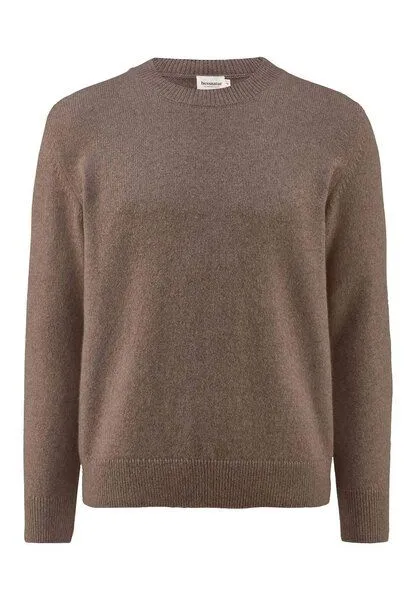 hessnatur hessnatur Strick Pullover Regular aus Bio-Merinowolle mit Bio-Baumwolle, Camel, – Produktbild 4 von 5