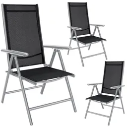 Casaria® Gartenstuhl Bern 3er-Set Silber – Produktbild 1 von 1