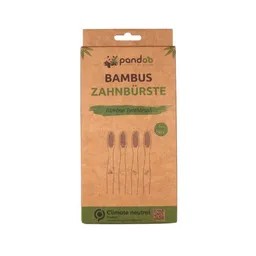 pandoo pandoo 4er Vorteilspackung - Bambus Zahnbürste - vegan & umweltfreundlich – Produktbild 1 von 1