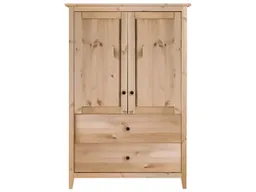 Highboard "Solvita" breit, 2 Holztüren, 2 SL, B 101 x T 40 cm x H 150 cm, Kiefer gelaugt – Produktbild 1 von 1