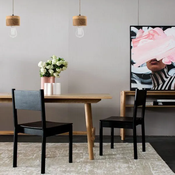 ALMUT von Wildheim ALMUT von Wildheim 2er Pendelleuchte Eichenholz und Pastelltönen, Eiche natur, – Produktbild 2 von 4