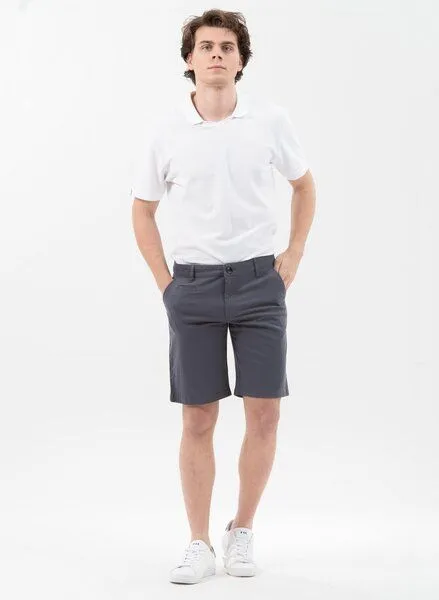 ORGANICATION ORGANICATION Chino-Shorts aus Bio-Baumwolle, Steel, – Produktbild 2 von 3