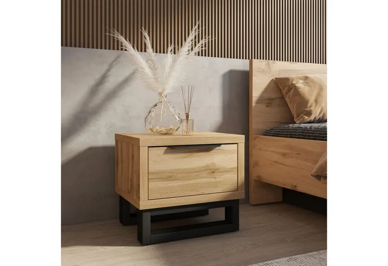 Home affaire Schlafzimmer-Set Bronne,Komplettschlafzimmer (Set,4-St), Schlafzimmer-Set, Schrank 191cm breit, 2xNachtische, Beige, – Produktbild 5 von 5