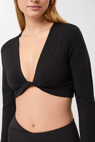 mandala Mandala Support Top Longsleeve, Black (schwarz), – Produktbild 4 von 5