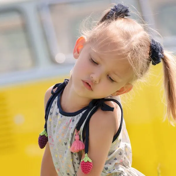 Marraine Kids Marraine Kids Bunte Haarclips aus Bio Baumwolle, Dunkelblau, – Produktbild 3 von 3
