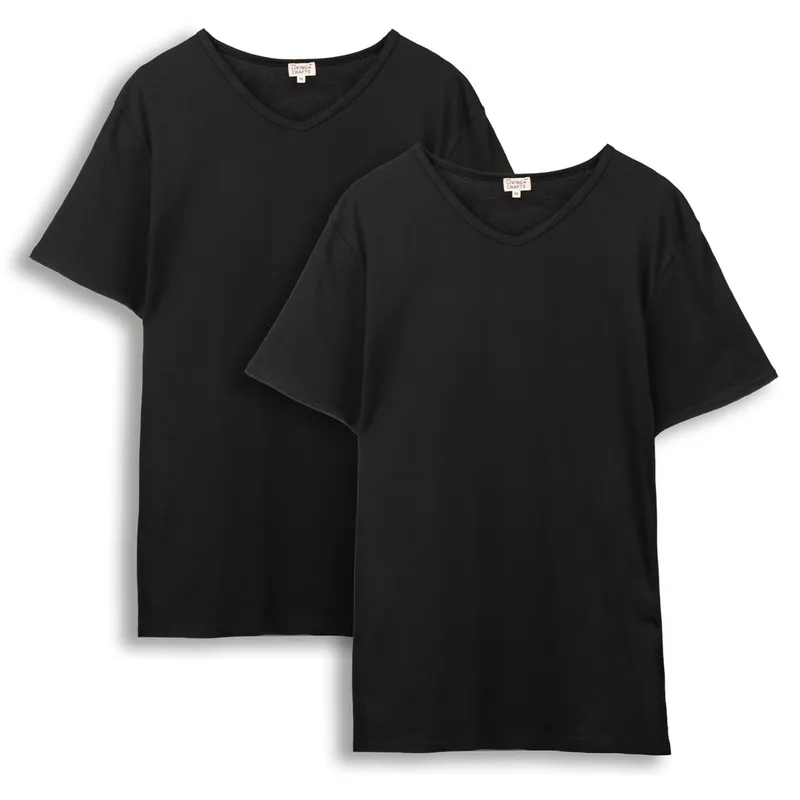 Living Crafts Living Crafts Herren T-Shirt, 2er-Pack (100% Bio-Baumwolle), Schwarz, – Produktbild 2 von 7