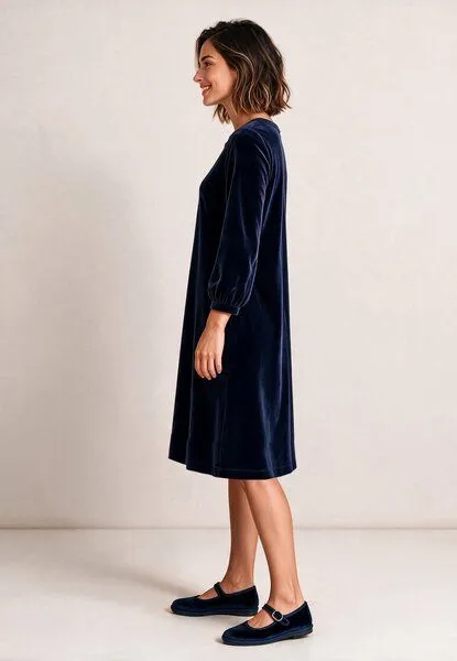 LANA Organic LANA Organic Samtkleid, Modell Isolde, Marine, – Produktbild 3 von 4