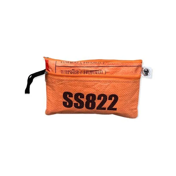 Beadbags Beadbags Federmäppchen / Kosmetiktasche Ri74 recycelter Reissack, Orange, – Produktbild 1 von 3