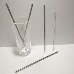 Dora's Dora's Dora’s Edelstahl-Trinkhalme (4er Set) – Gerade Form – Inklusive Reinigungsbürste – Plastikfrei & Wiederverwendbar – Produktbild 1 von 1