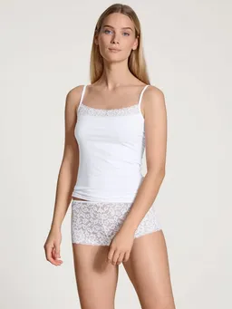CALIDA CALIDA Spaghettitop Natural Comfort Lace weiche Spitze, elastisch, Single Jersey Qualität, Cotton-Mix – Produktbild 1 von 1