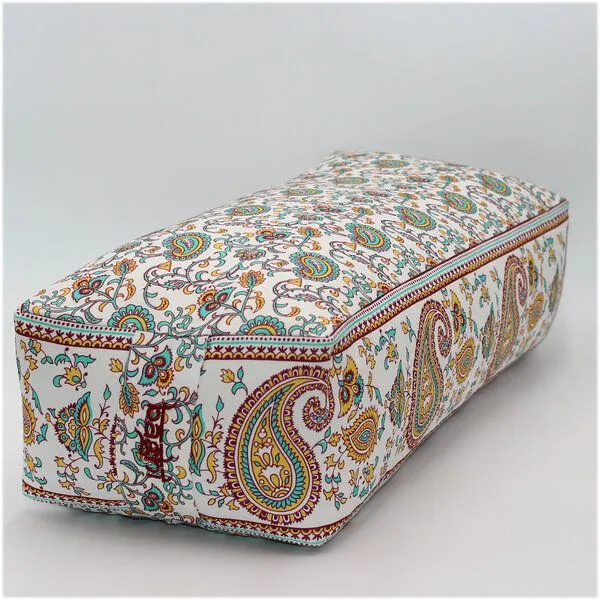 BAGHI BAGHI Bio Yoga Bolster Restorative Flower Power, Orange-bordeaux, – Produktbild 1 von 1