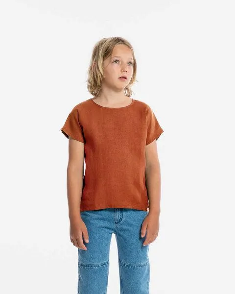 MATONA Matona T-Shirt | Easy T-Shirt |aus Leinen, Rooibos, – Produktbild 1 von 3