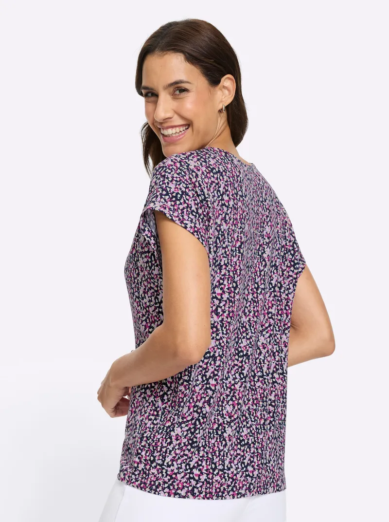 Witt Print-Shirt marine-orchidee-bedruckt, Marine-orchidee-bedruckt, – Produktbild 2 von 2