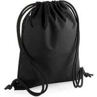 BagBase BagBase Recycled Gymsac Turnbeutel verdeckte Geheimtasche, Schwarz, – Produktbild 1 von 1