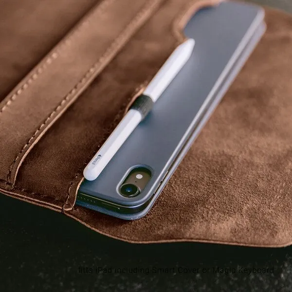 hecho. hecho. Leder Hülle mit Stifthalter für iPad A16, iPad mini (1-6 & A17 Pro), iPad (1-10) & iPad Air (1-5) „Fernando“ – Produktbild 4 von 4