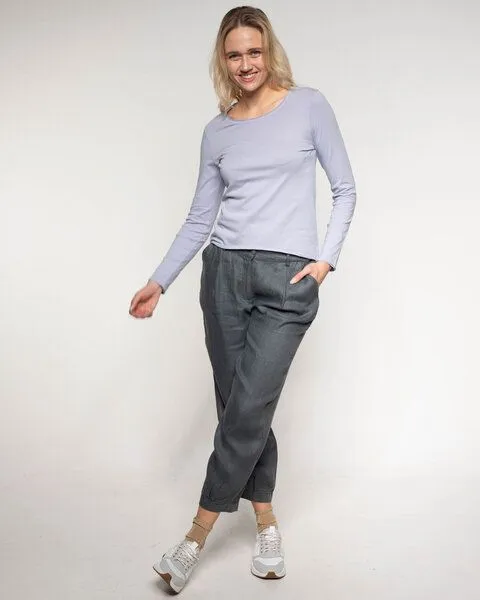 Alma & Lovis Alma & Lovis Smartes Langarmshirt aus Bio-Baumwolle | Smart Shirt, Lavendel, – Produktbild 2 von 4