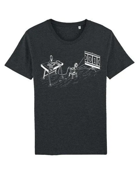 UNIPOLAR UNIPOLAR Informatik T-Shirt | Turingmaschine, Dark heather grey, – Produktbild 4 von 4