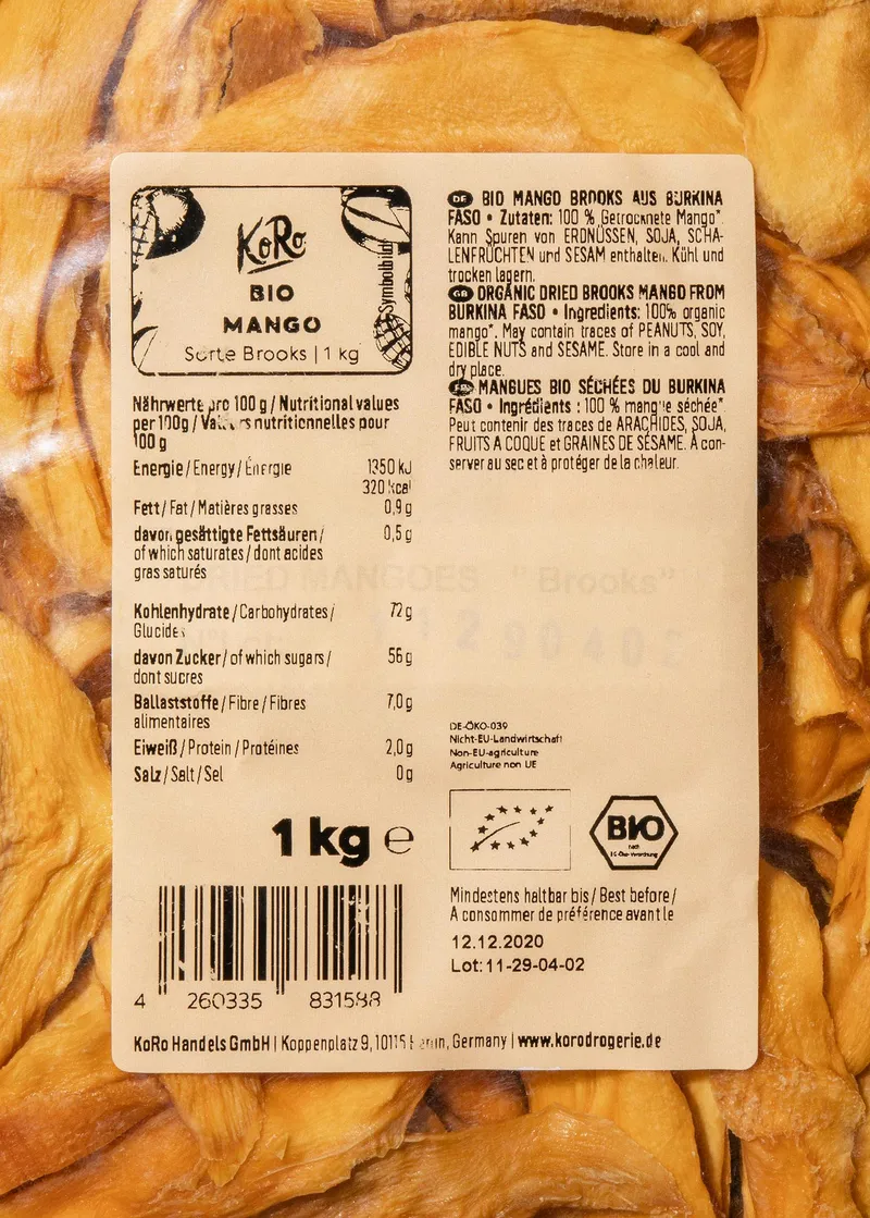 KoRo KoRo Bio Mangostreifen Brooks 1 kg – Produktbild 3 von 5