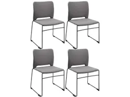 Topstar Topstar 4 Besucherstühle "VISIT LINE" Sitz & Rücken: gepolstert, grau – Produktbild 1 von 1