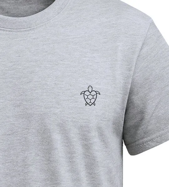 vis wear vis wear Schildkröte mit Herz für die Liebe - Organic Shirt, Grau, – Produktbild 2 von 4