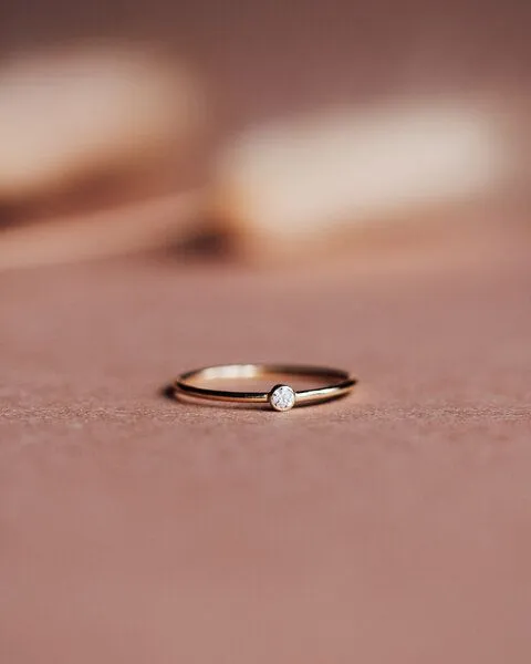 lille mus lille mus Ring 'Blingbling' 925 Silber, Gold, – Produktbild 1 von 2