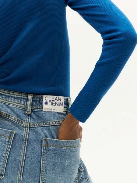 thinking mu thinking mu Jeansrock - Marsha aus Bio-Baumwolle, Blau (light clean denim), – Produktbild 4 von 4