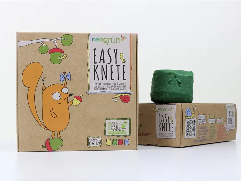 neogrün neogrün Easy Soft Knete 4er Set 4 x 120 g, Mehrfarbig, – Produktbild 2 von 2