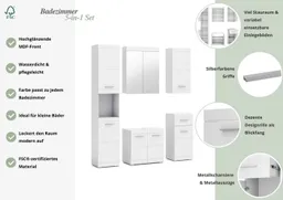 OTTO home Badmöbel-Set Föhr, (Set, 5-St), mit eleganten Hochglanzfronten, FSC® zertifiziert – Produktbild 1 von 1