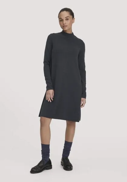 hessnatur hessnatur Strick Kleid Relaxed aus TENCEL Lyocell mit Bio-Baumwolle, Schwarz, – Produktbild 1 von 4