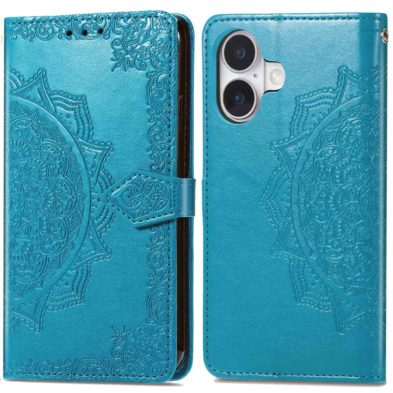 imoshion imoshion Mandala Klapphülle für das Apple iPhone 16, Türkis, – Produktbild 1 von 1