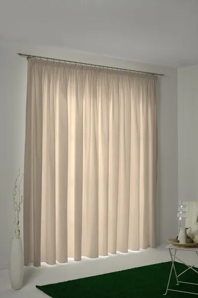 Nature by Adam Nature by Adam Vorhang aus 100% Bio-Baumwolle - Made in Germany - Uni Collection, Hellbraun, – Produktbild 5 von 7