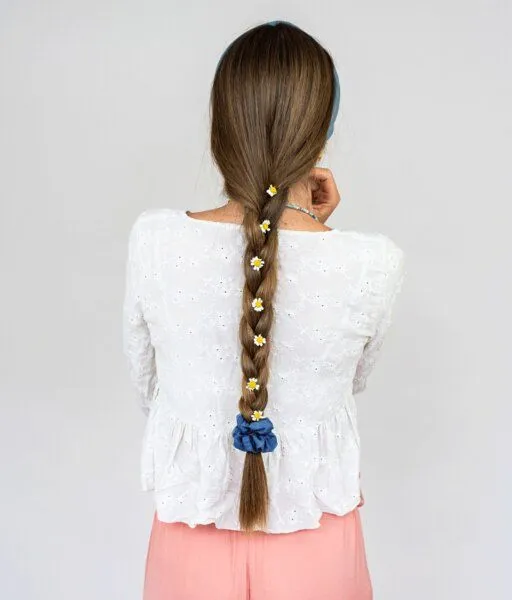 obumi obumi Haargummi - Scrunchie aus Leinen, Ocean blue, – Produktbild 1 von 4