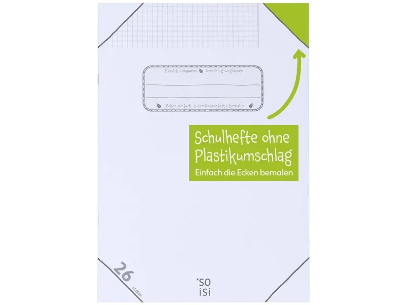Soisi Soisi Recycling-Schulheft DIN A4 Nr. 26 kar. mit Rand – Produktbild 1 von 1