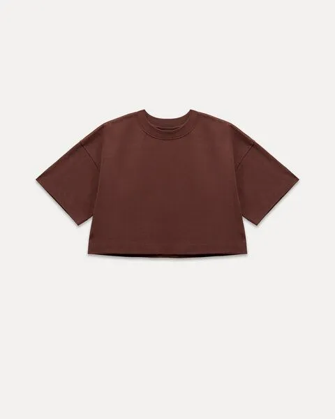 noemvri fashion label noemvri fashion label Cropped T-Shirt Susa braun – Produktbild 4 von 4