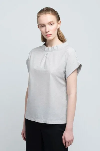 SHIPSHEIP SHIPSHEIP JANE - Damen Bluse aus Bio-Baumwoll-Mix, Dusty grey (grau), – Produktbild 3 von 4