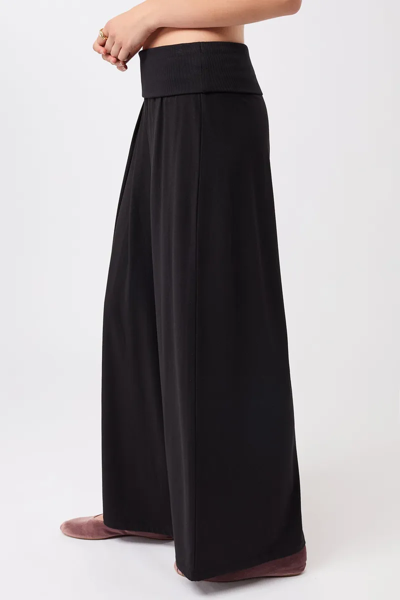 mandala MANDALA Damen vegan Lounge Hose Schwarz, Schwarz, – Produktbild 2 von 2