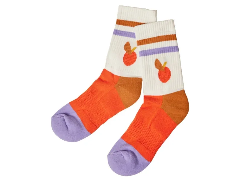 Fräulein Prusselise Damen Tennissocken Bio-Baumwolle Obst Gr.39-42, Weiß, mehrfarbig, – Produktbild 1 von 1