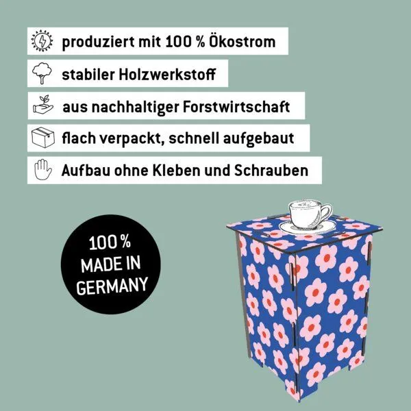 WERKHAUS WERKHAUS Photohocker - Große Blumen – Produktbild 2 von 4