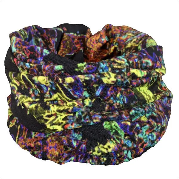 liebewicht liebewicht Multifunktions Loop Schlauchschal Mufutu schwarz neon bio – Produktbild 2 von 7