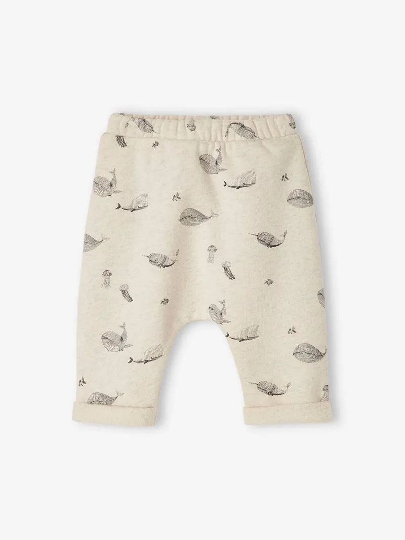 Vertbaudet Baby Sweathose für Neugeborene, Beige meliert wal, – Produktbild 1 von 3