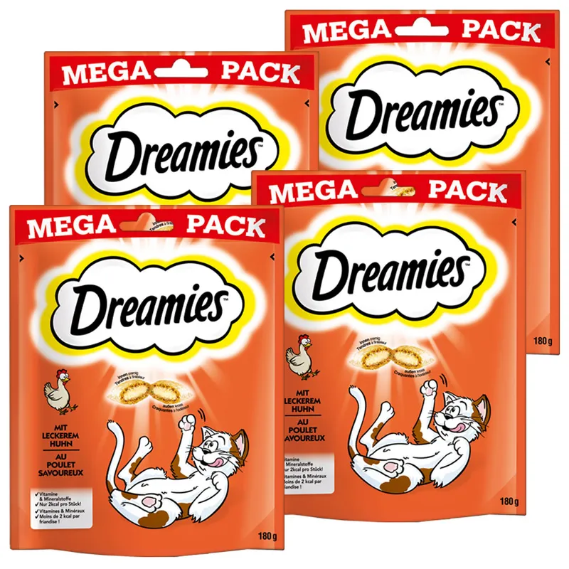 Dreamies DREAMIES Portionsbeutel Mega Pack mit Huhn 180g – Produktbild 2 von 2