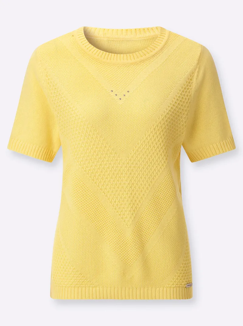 Witt Kurzarmpullover, Zitrone, – Produktbild 2 von 2